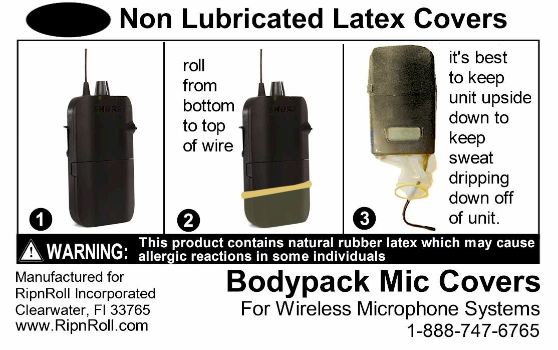 Mic Packaging Protection Disposable Microphone Covers - Dry Bulk Latex Mic Covers