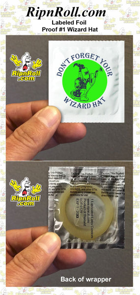 Custom Labeled condoms - Wizard Hat
